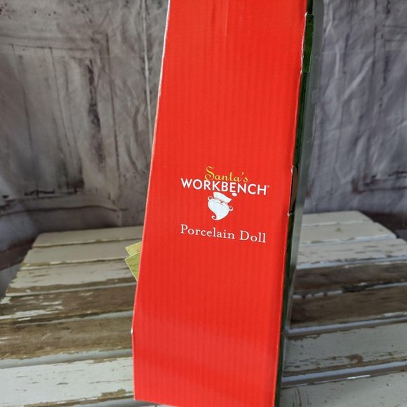 Santa's work | Holiday | Santas Work Bench Porcelain Doll Christmas ...